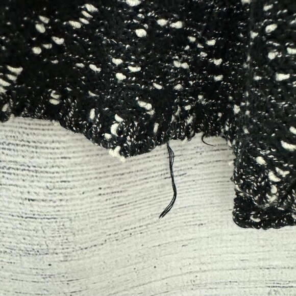 Belldini Open Front Black & White Knit Cardigan Size M - Picture 3 of 3